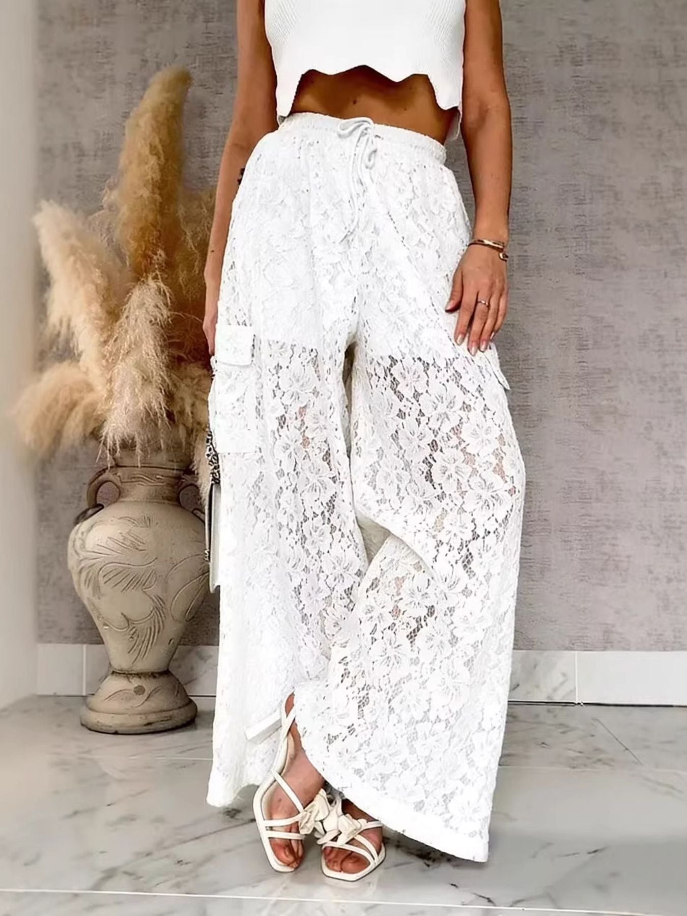 Lace Wide Leg Pants