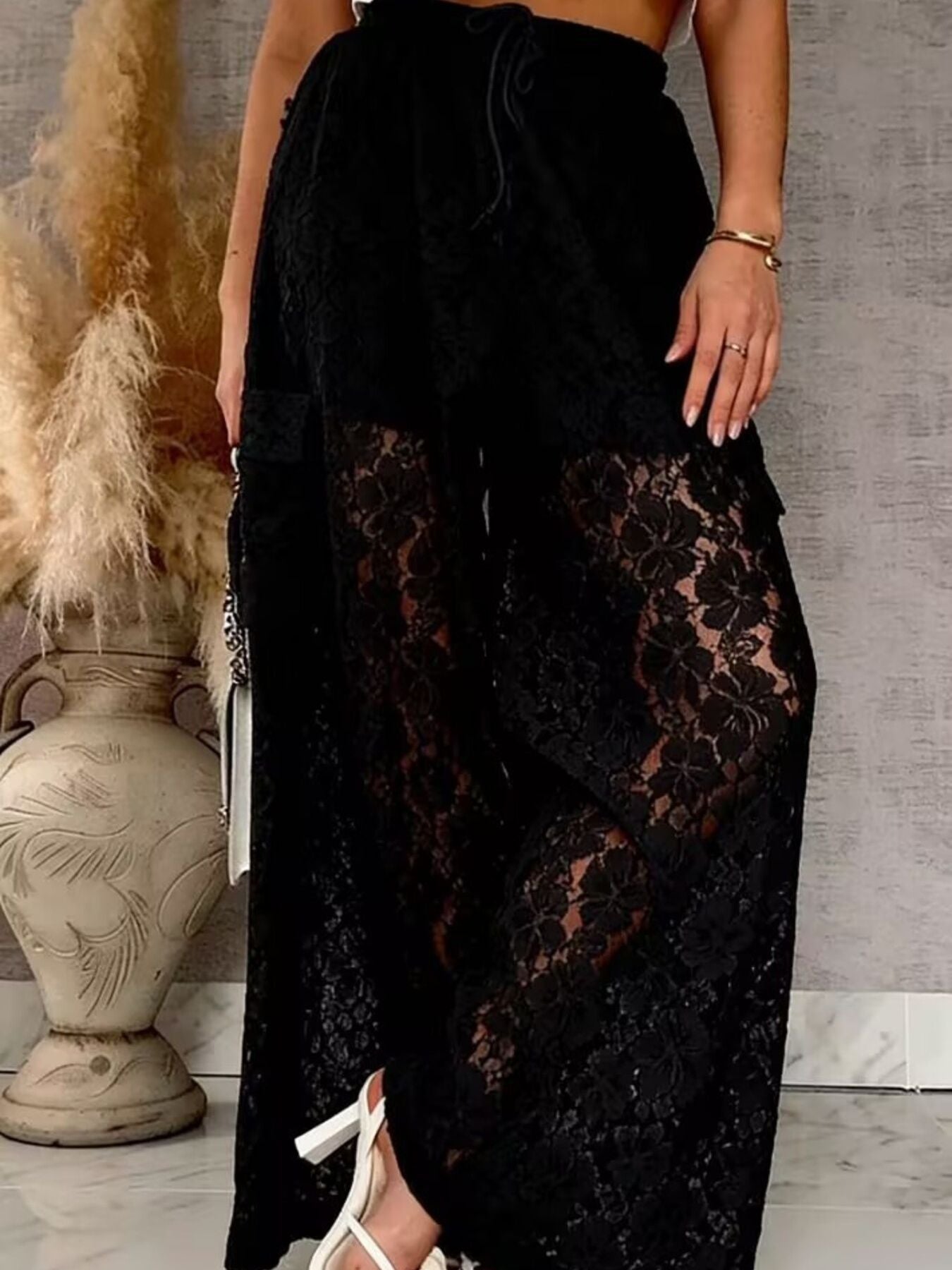 Lace Wide Leg Pants