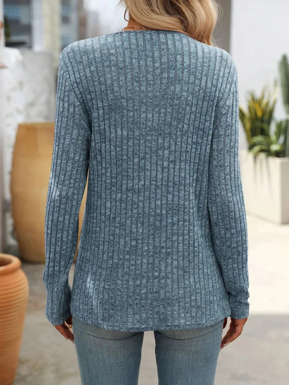 Mandy Square Neck Long Sleeve T Shirt