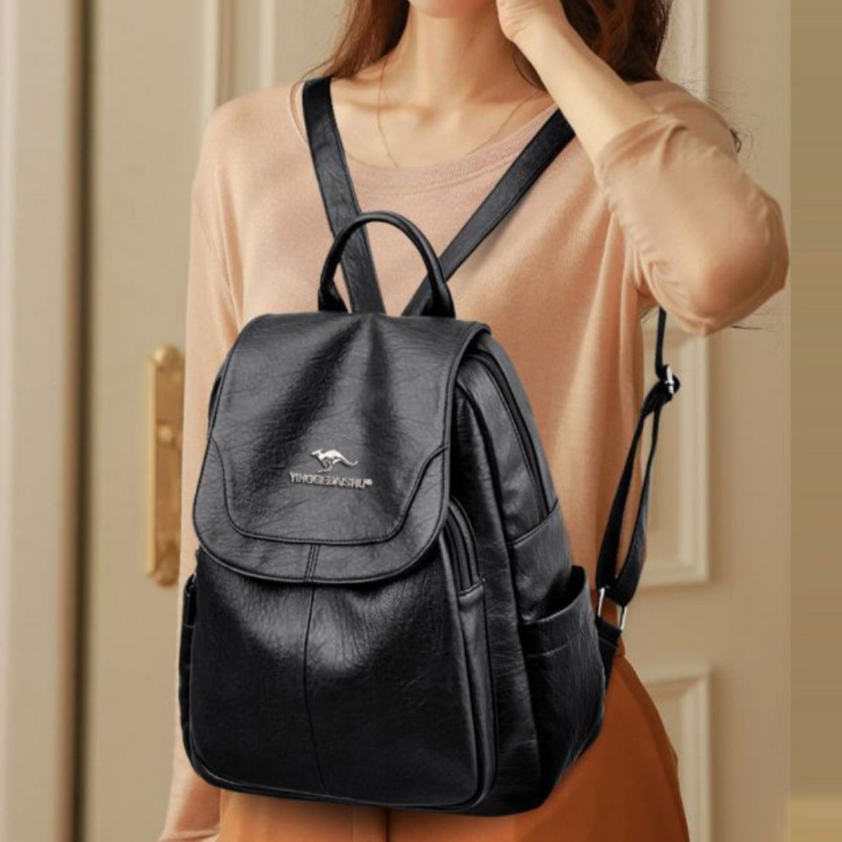 Adjustable Straps Backpack Handbag
