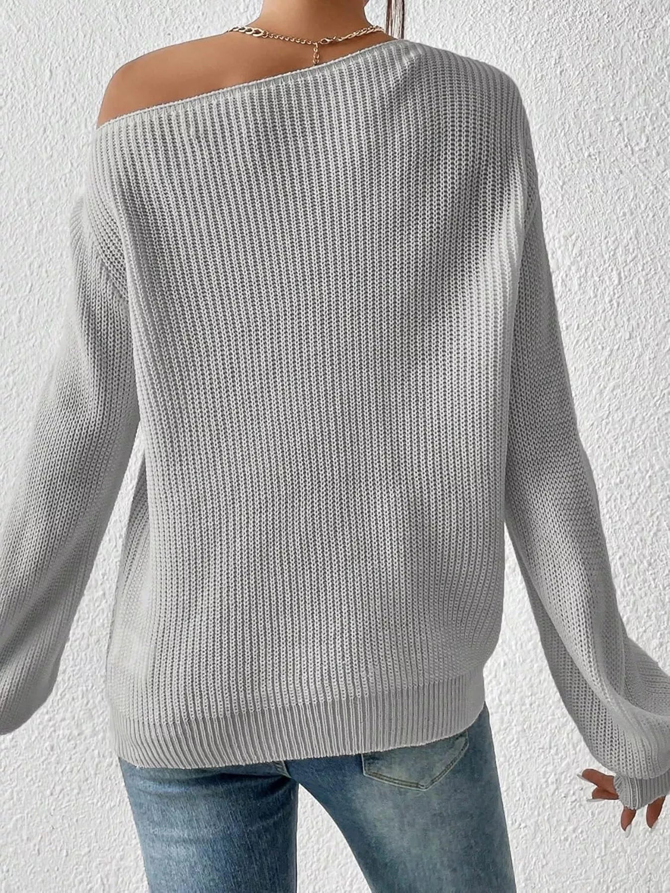 Knit One Shoulder Sweater