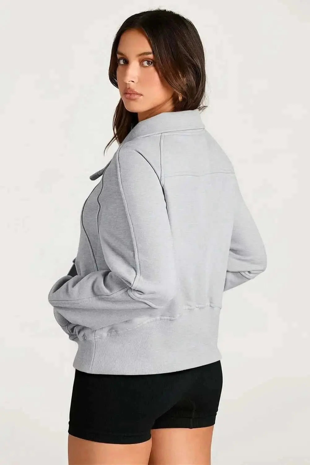 Trendsi Women's Half Zip Sweatshirt With Pockets — Fleece Pullover