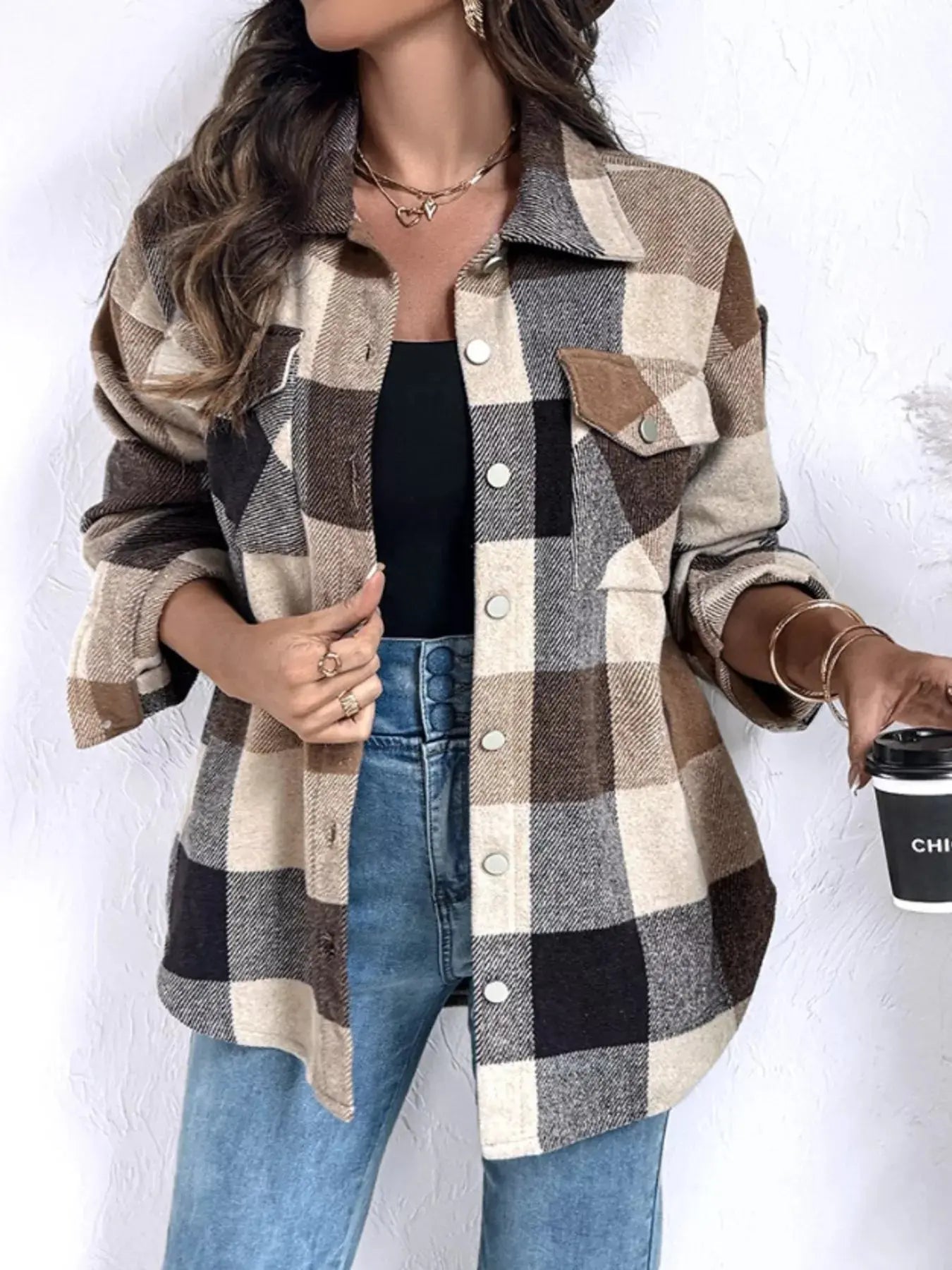 Plaid Button Up Long Sleeve Shirt