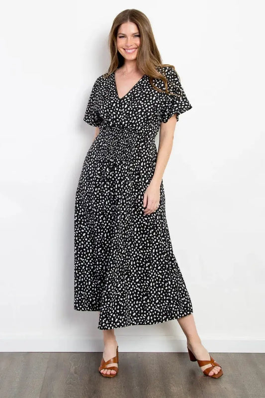 Dresses Trendsi Be Stage Full Size Printed Smocked Waist Dress for
