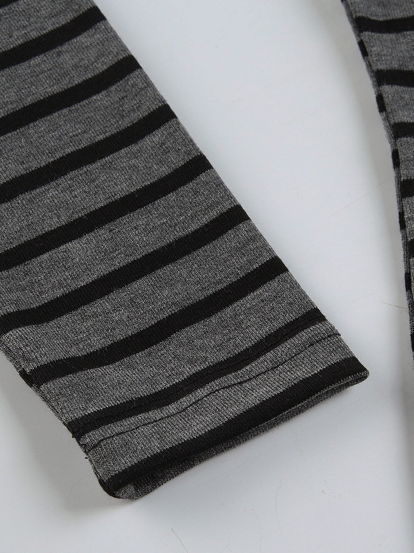 Striped Long Sleeve Boat Neck T Shirt