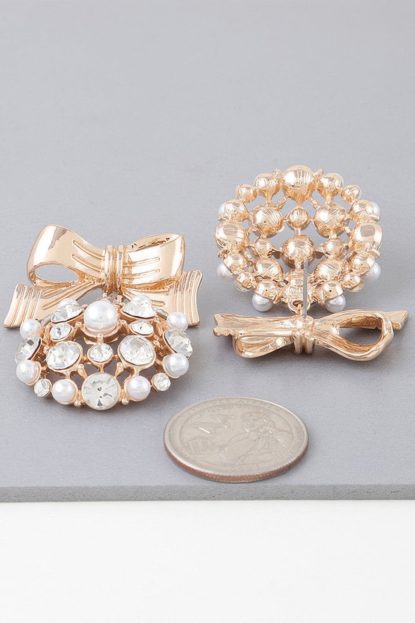 Bejeweled Ribbon Ornament Earrings