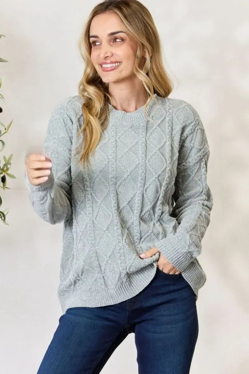 Sweaters Trendsi Cable Knit Sweater Women's Fall Fashion Pullover Soft & Cozy