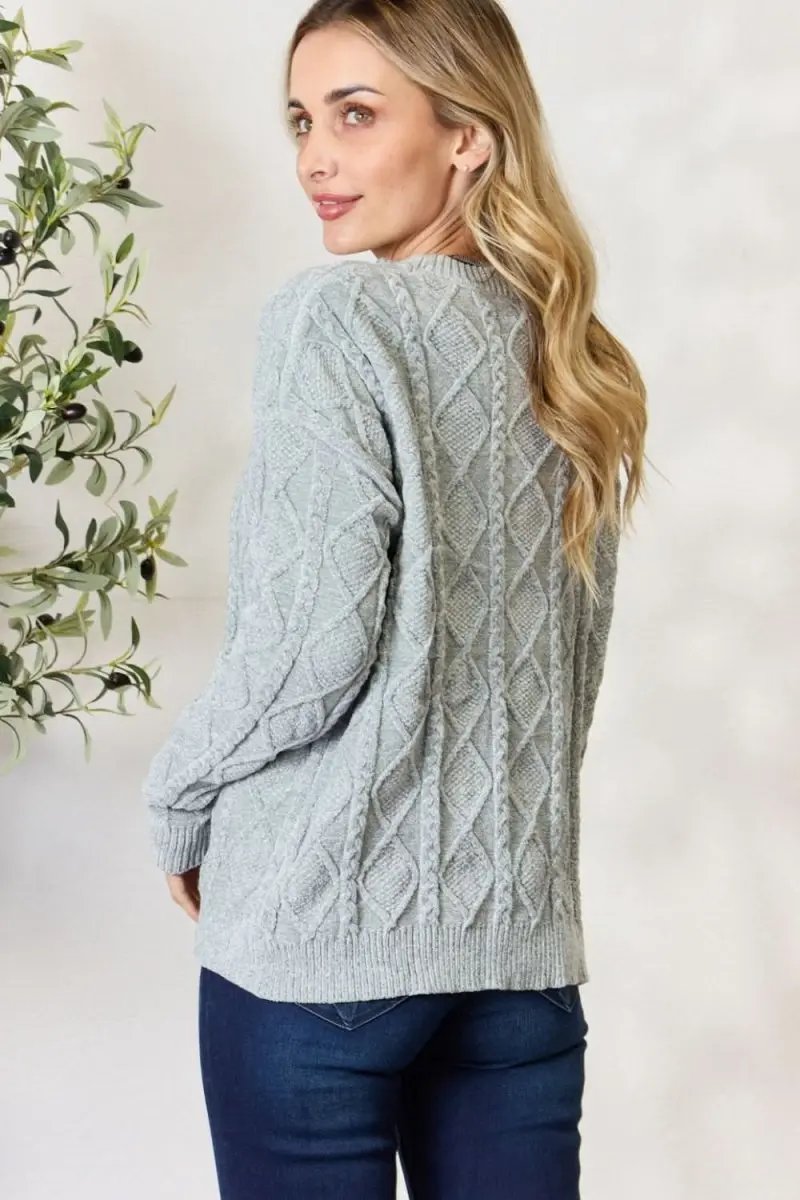 Sweaters Trendsi Cable Knit Sweater Women's Fall Fashion Pullover Soft & Cozy
