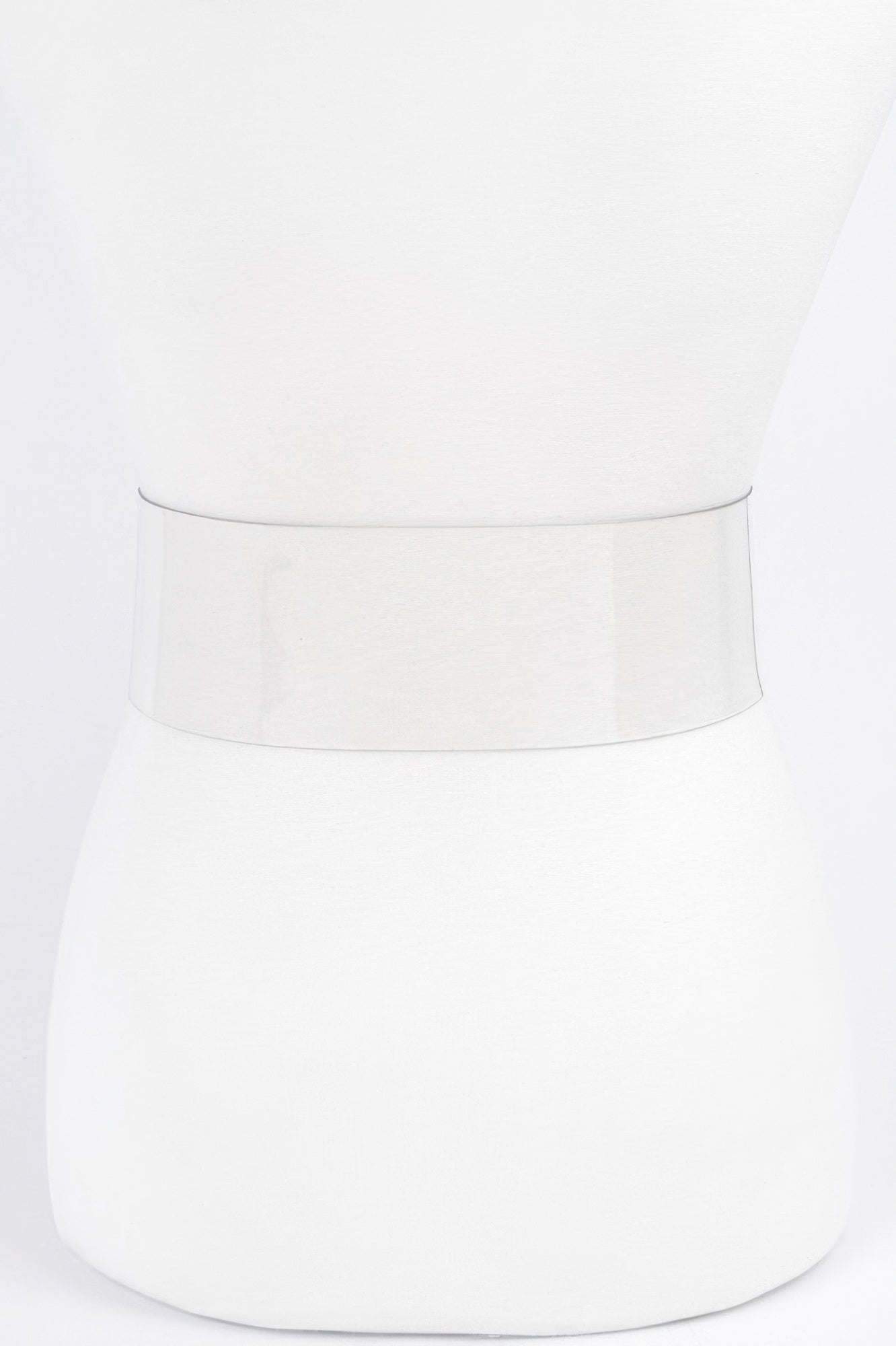 Big Vintage Round Metal Buckle Clear Plussize Belt