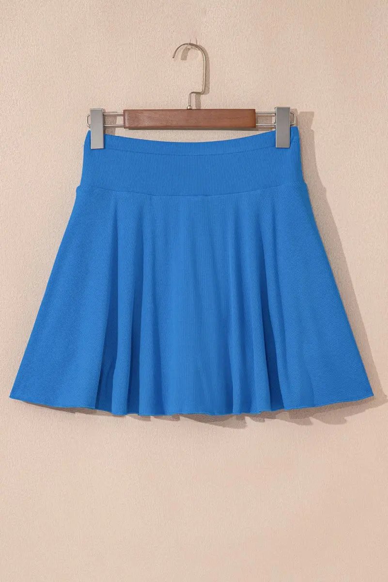 Women's Active Skort - High Waist Phone Pocket - A-Line