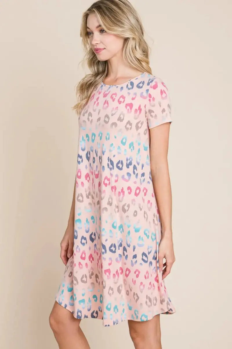 Dresses Trendsi Leopard Print Dress Women's Casual Summer Mini Dress - Soft & Comfy