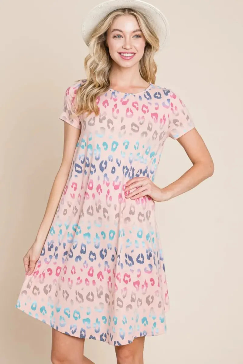 Dresses Trendsi Leopard Print Dress Women's Casual Summer Mini Dress - Soft & Comfy
