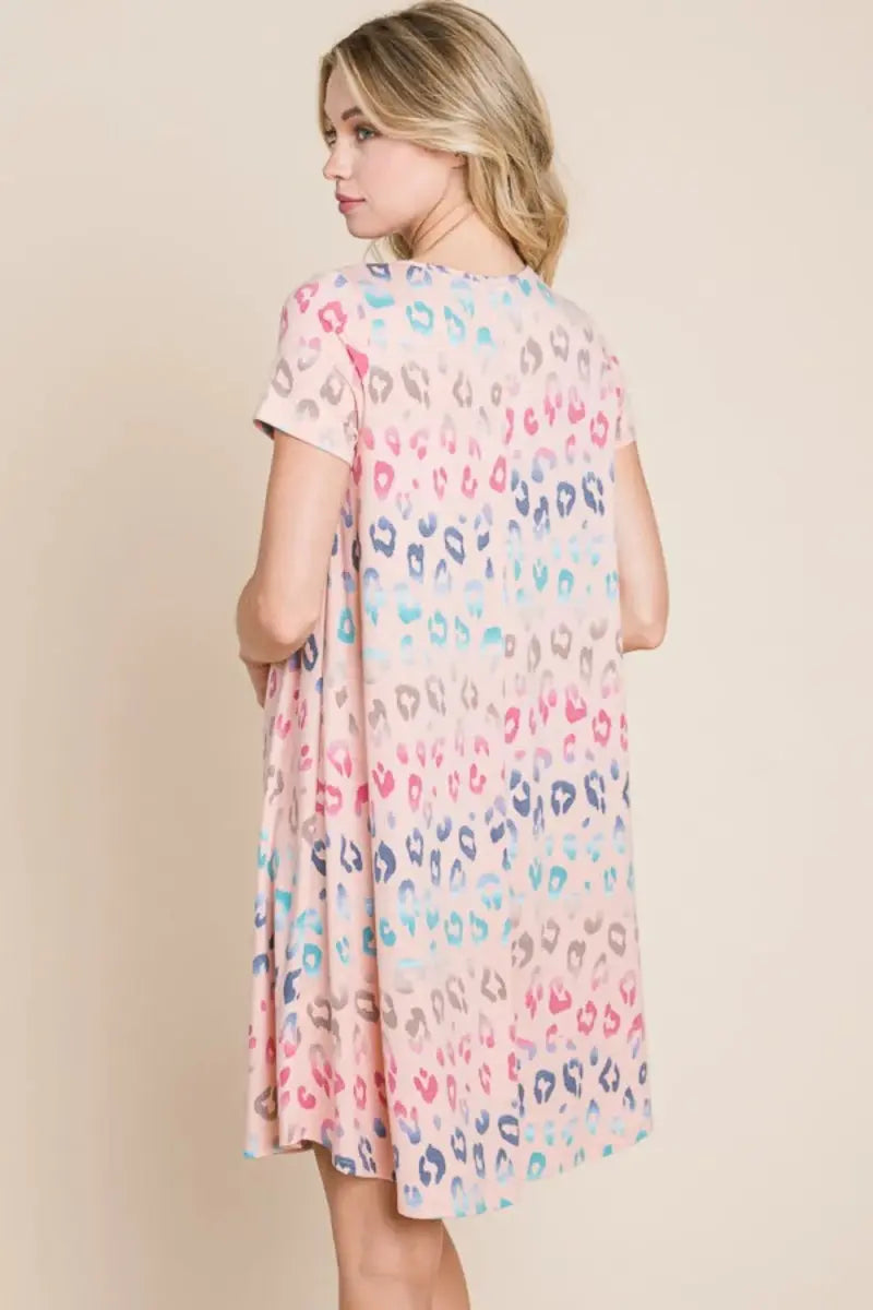 Dresses Trendsi Leopard Print Dress Women's Casual Summer Mini Dress - Soft & Comfy