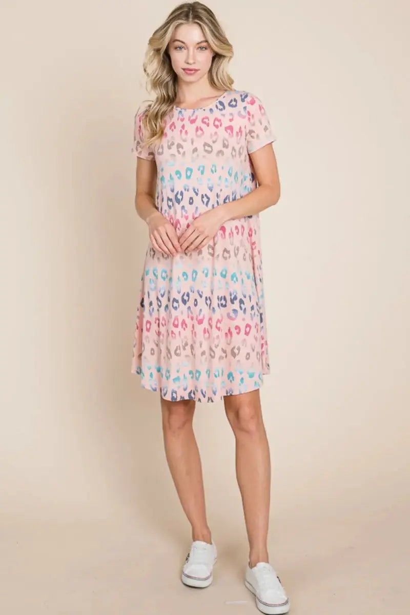 Dresses Trendsi Leopard Print Dress Women's Casual Summer Mini Dress - Soft & Comfy