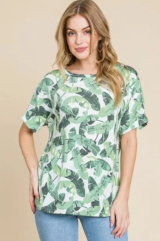 T-Shirts Trendsi Printed Tee Everyday Women's T-Shirt Lightweight & Comfy