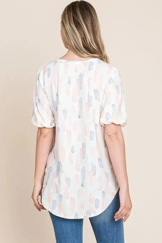 Pants Trendsi Puff Sleeve Blouse Women's Casual Top Cute & Comfy Shirt