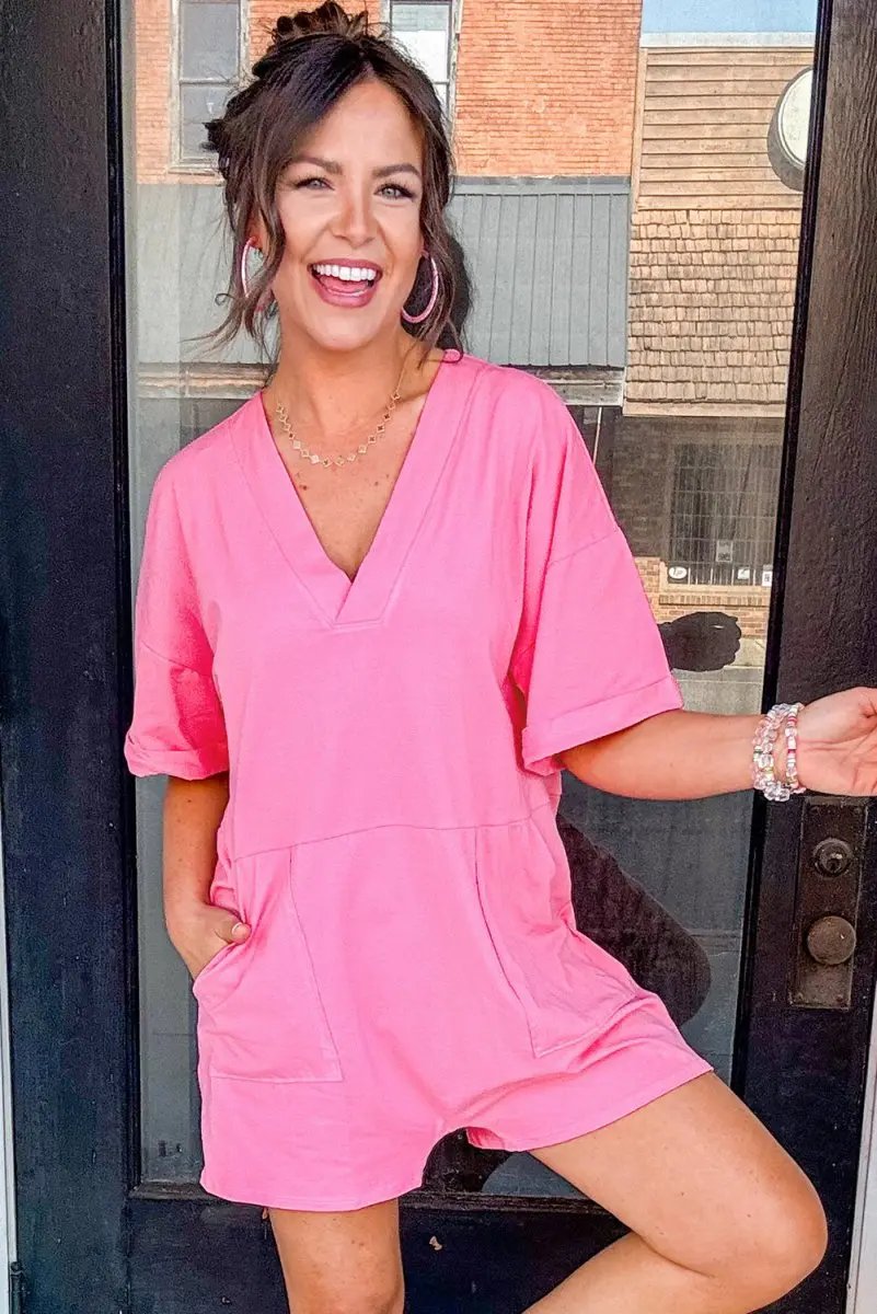 Knit Romper - Soft & Comfy - Casual Summer One-Piece