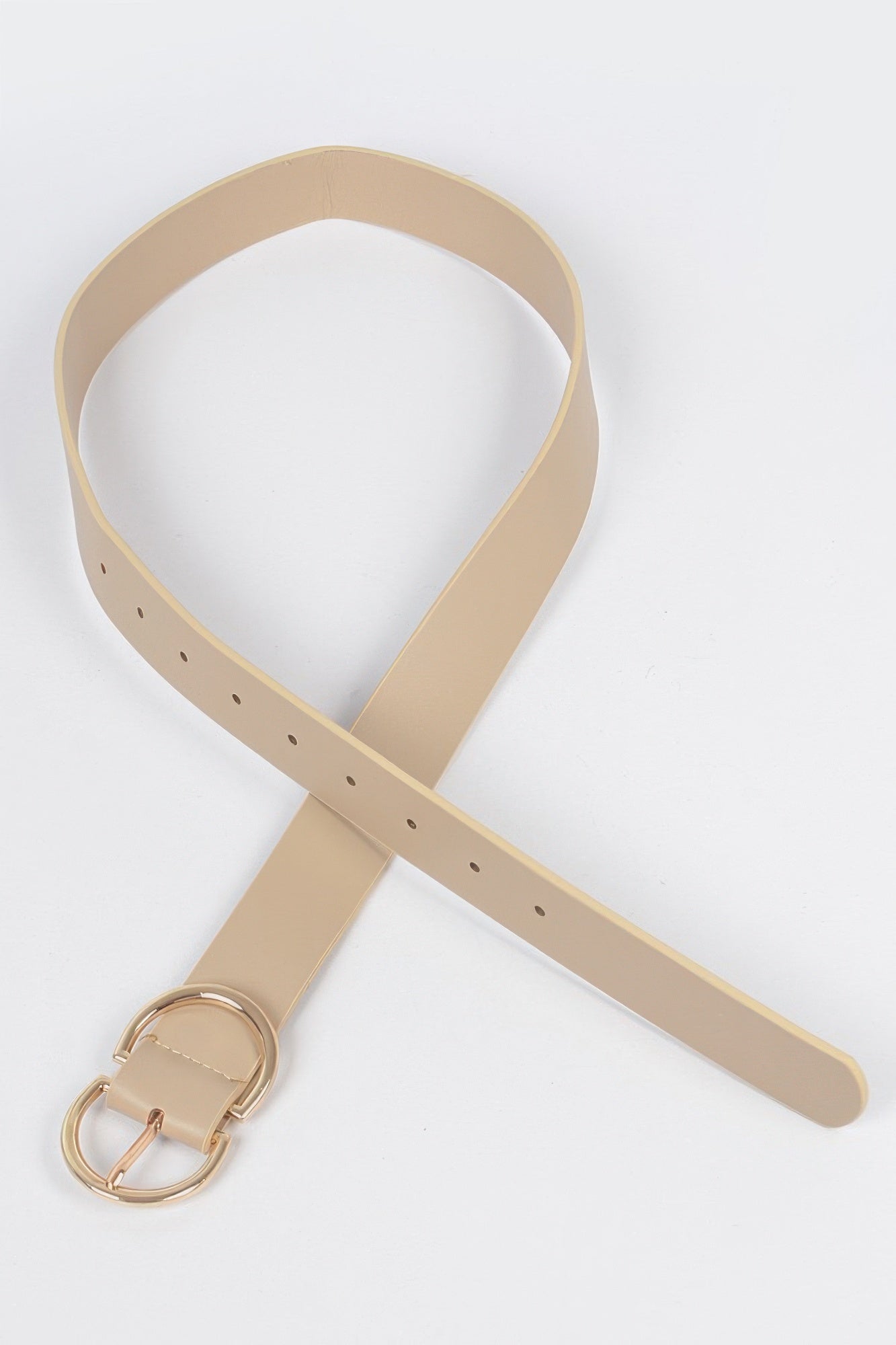 Braided Embossed Two Round Buckle Belt