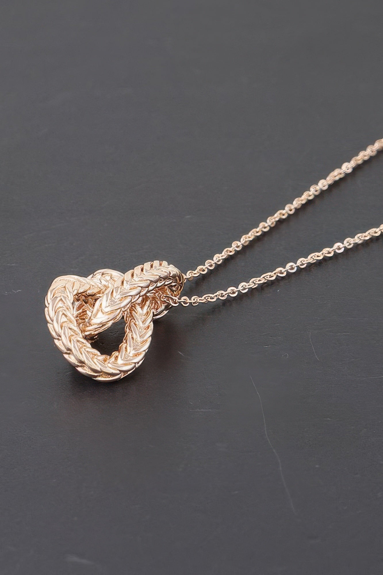 Braided Interweave Pendant Necklace