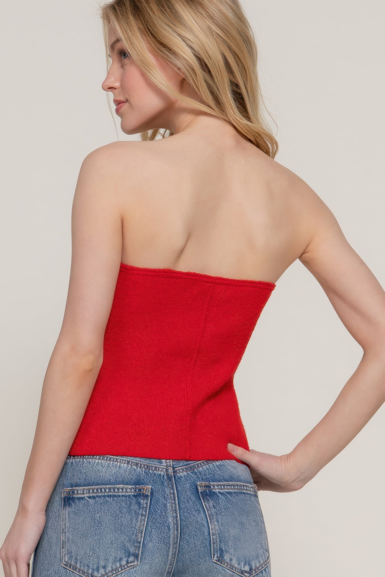 Button Down Tube Spring Sweater