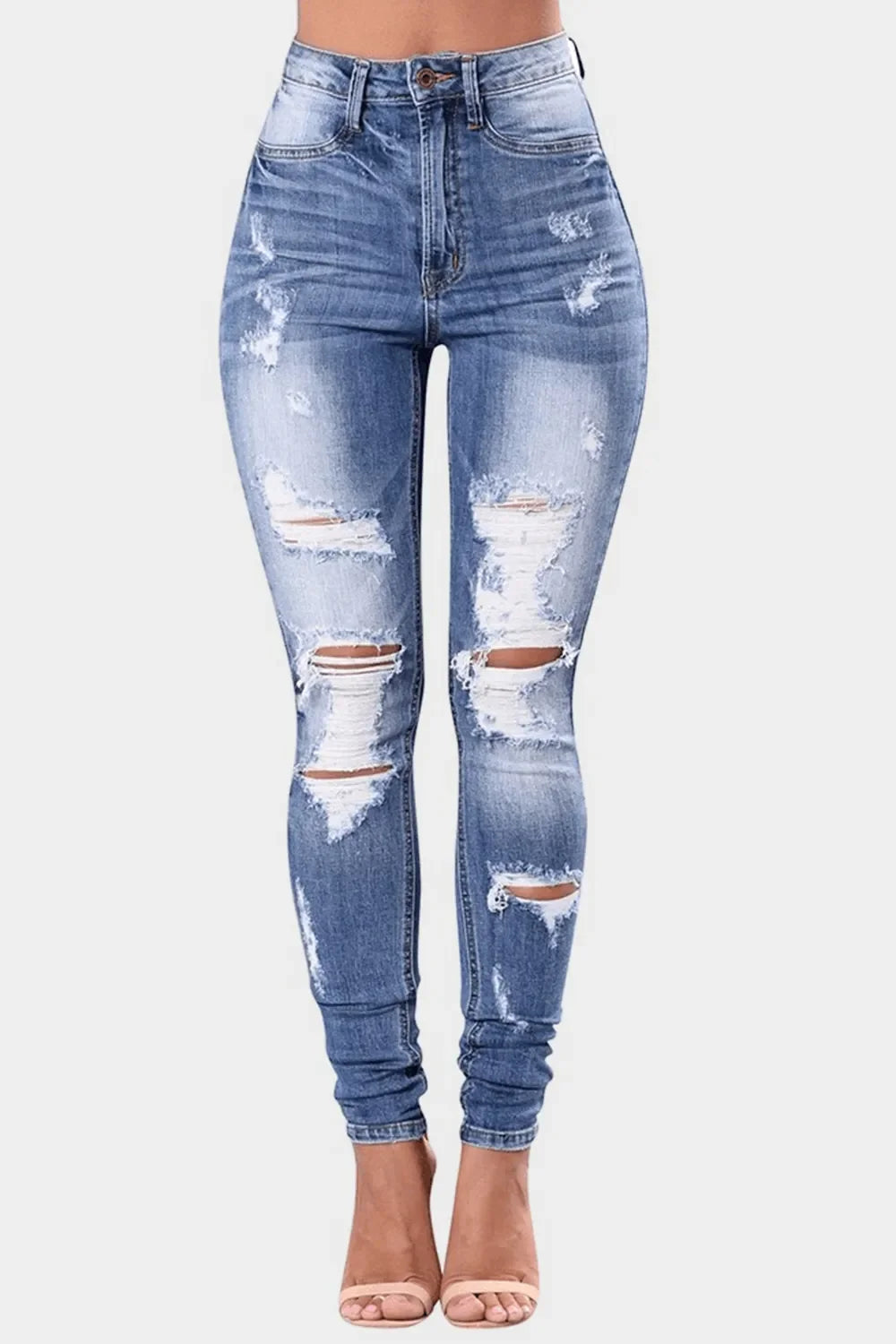 Full Size Distressed Skinny Jeans