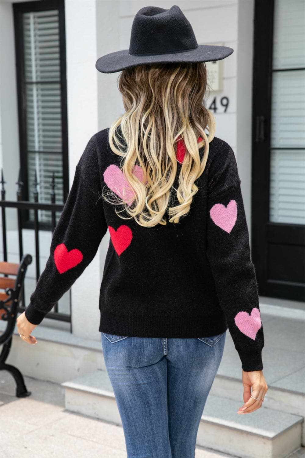 Trendsi Blush Pink Dropped Shoulder Sweater