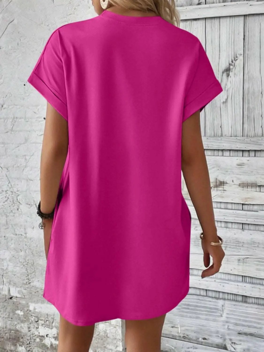 Women's Mini Dress Round Neck by Trendsi | Light Gray