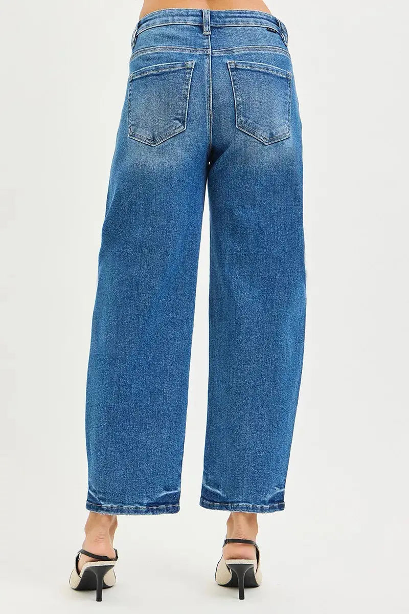 RISEN Jeans - Slouchy Cropped Barrel Jeans