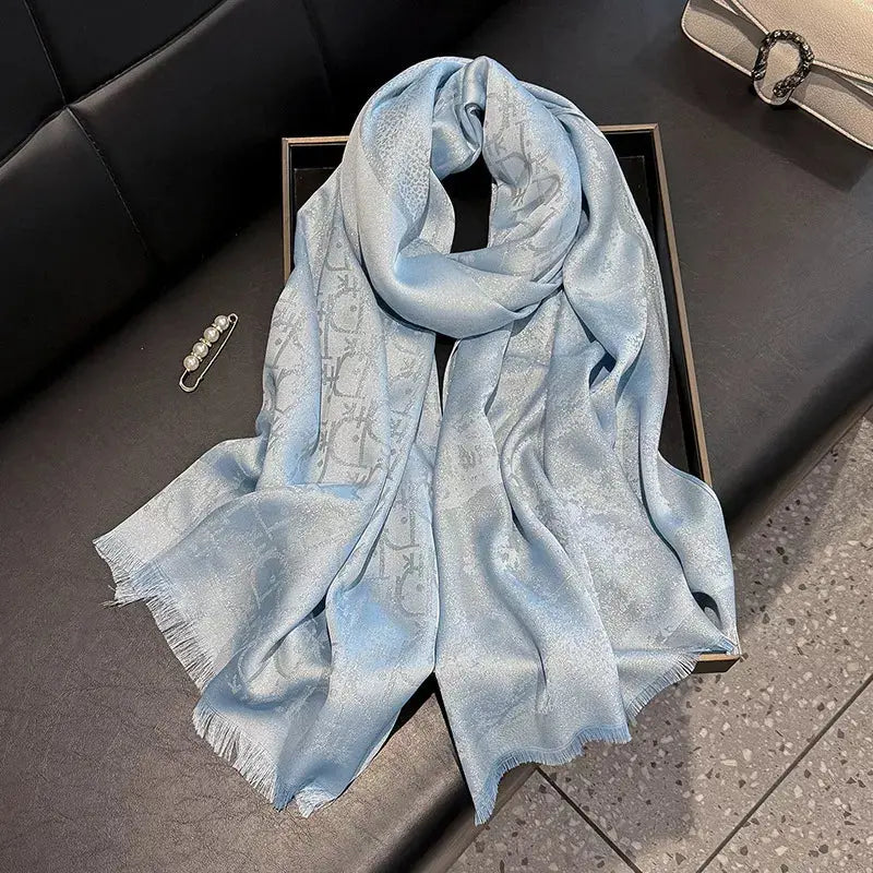 Raw Hem Warm Womens Scarf