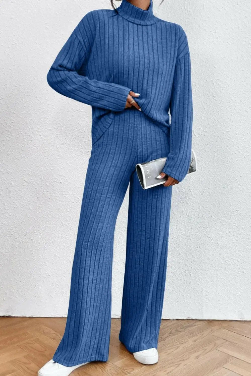 Trendsi Two-Piece Sets - Chic mock neck top & pants set - Premium Quality