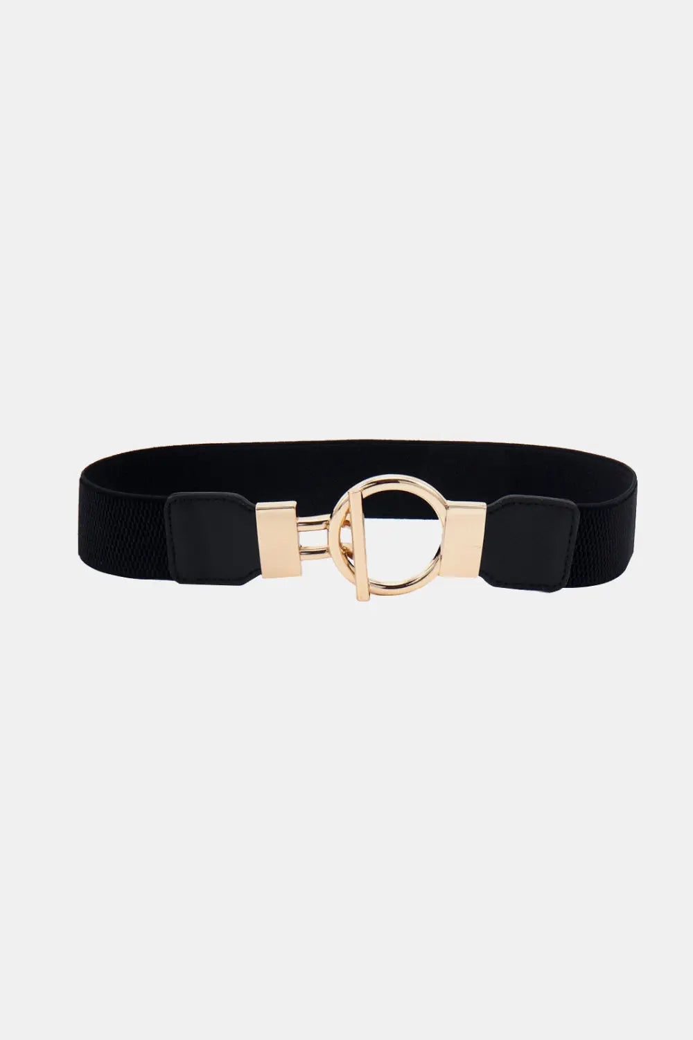 Zinc Alloy Circle Shaped Buckle PU Leather Belt