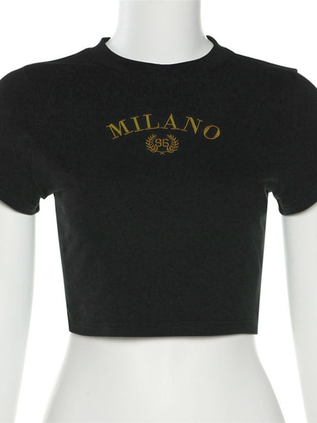 Milano Embroidered Cropped T Shirt