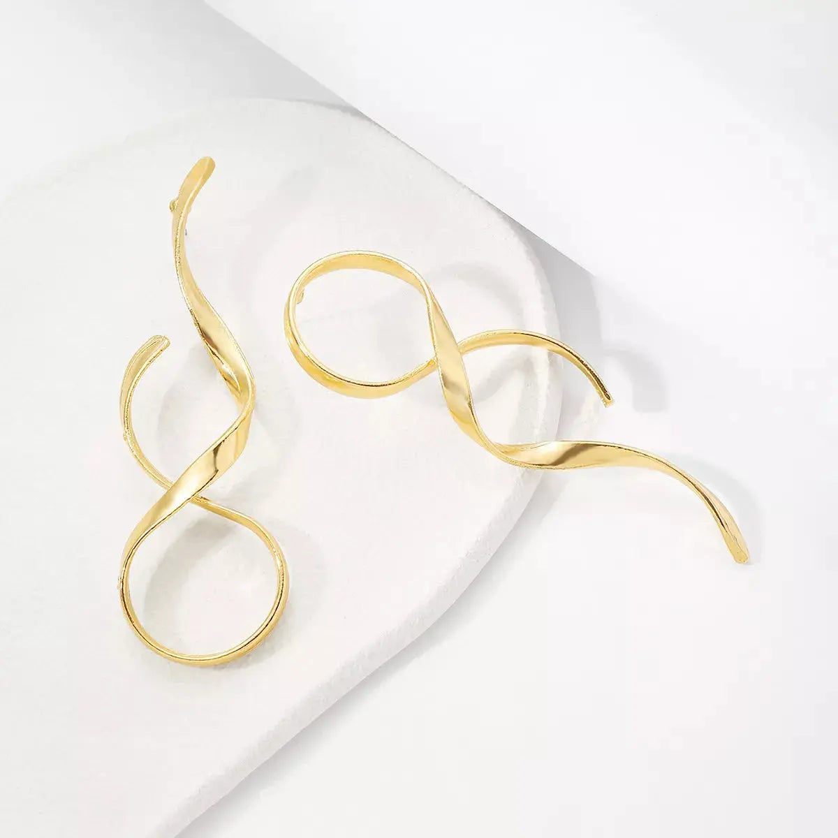Alloy Spiral Drop Earrings