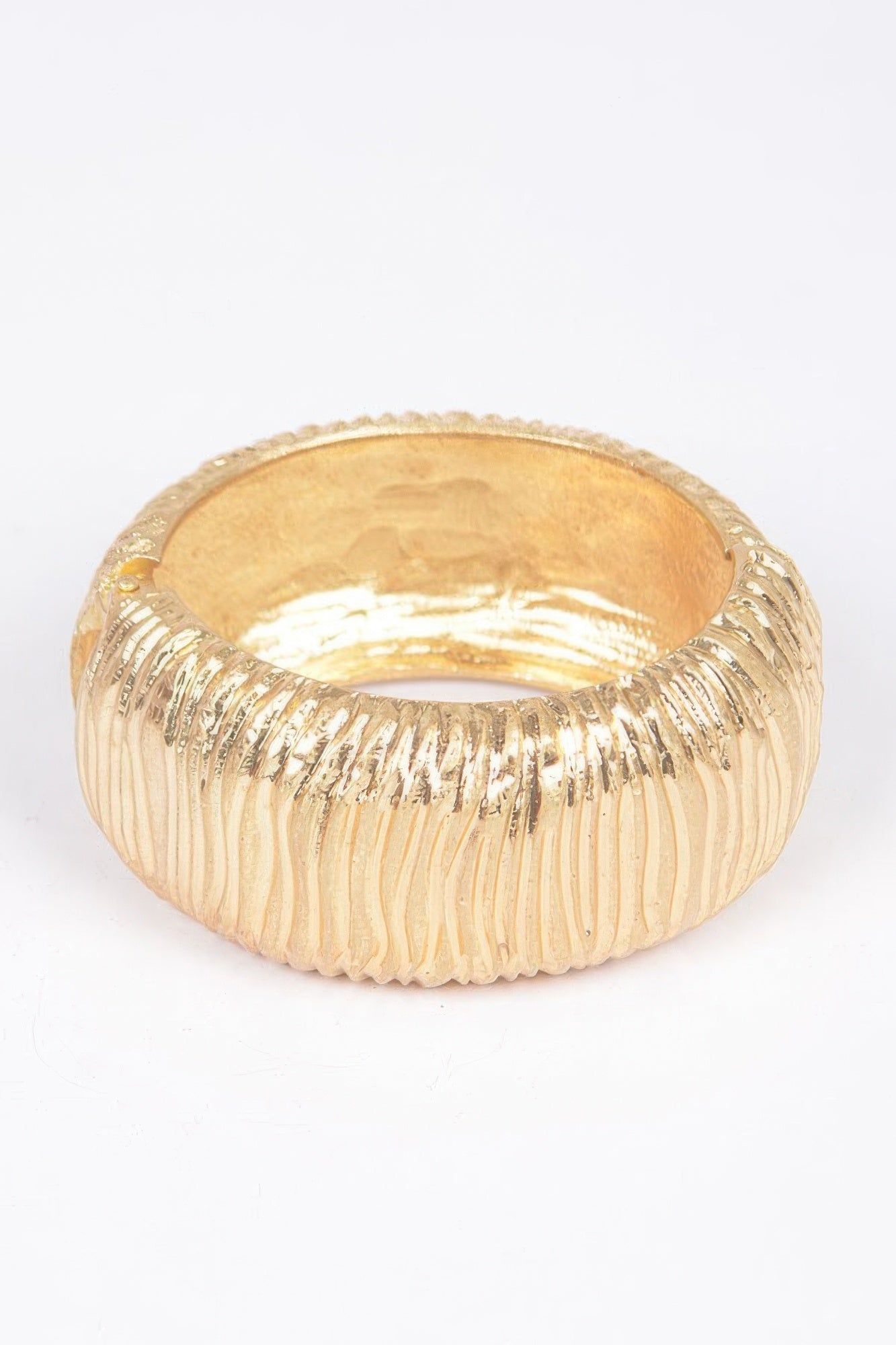 Cast Metal Spring Hinge Cuff Bracelet