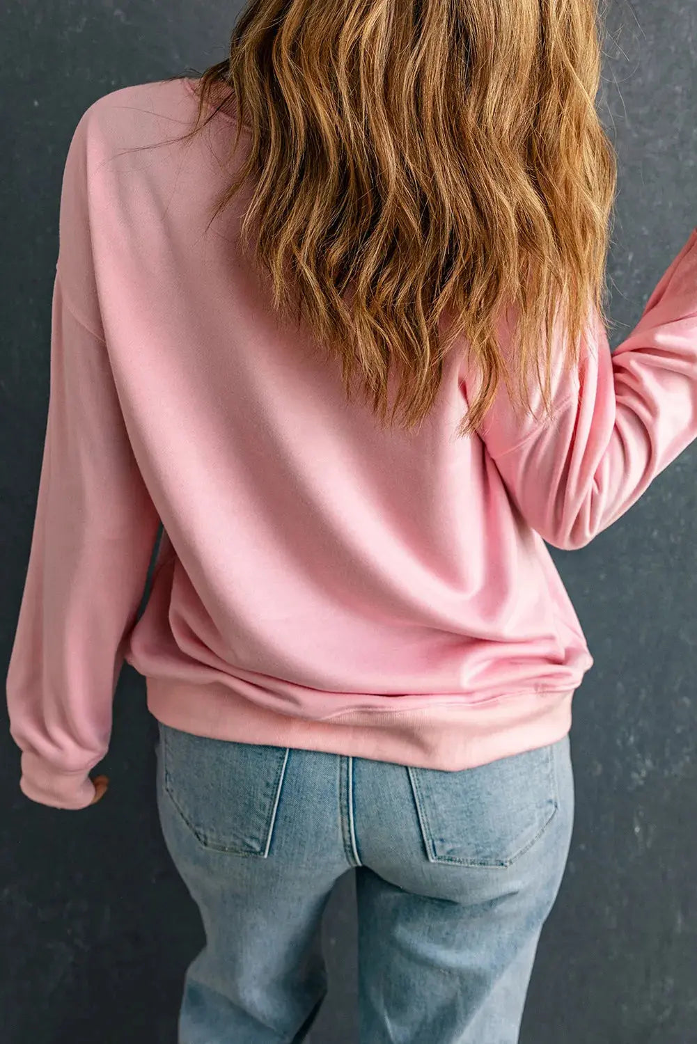 Ghost & Bow Round Neck Halloween Long Sleeve Womens Sweatshirt