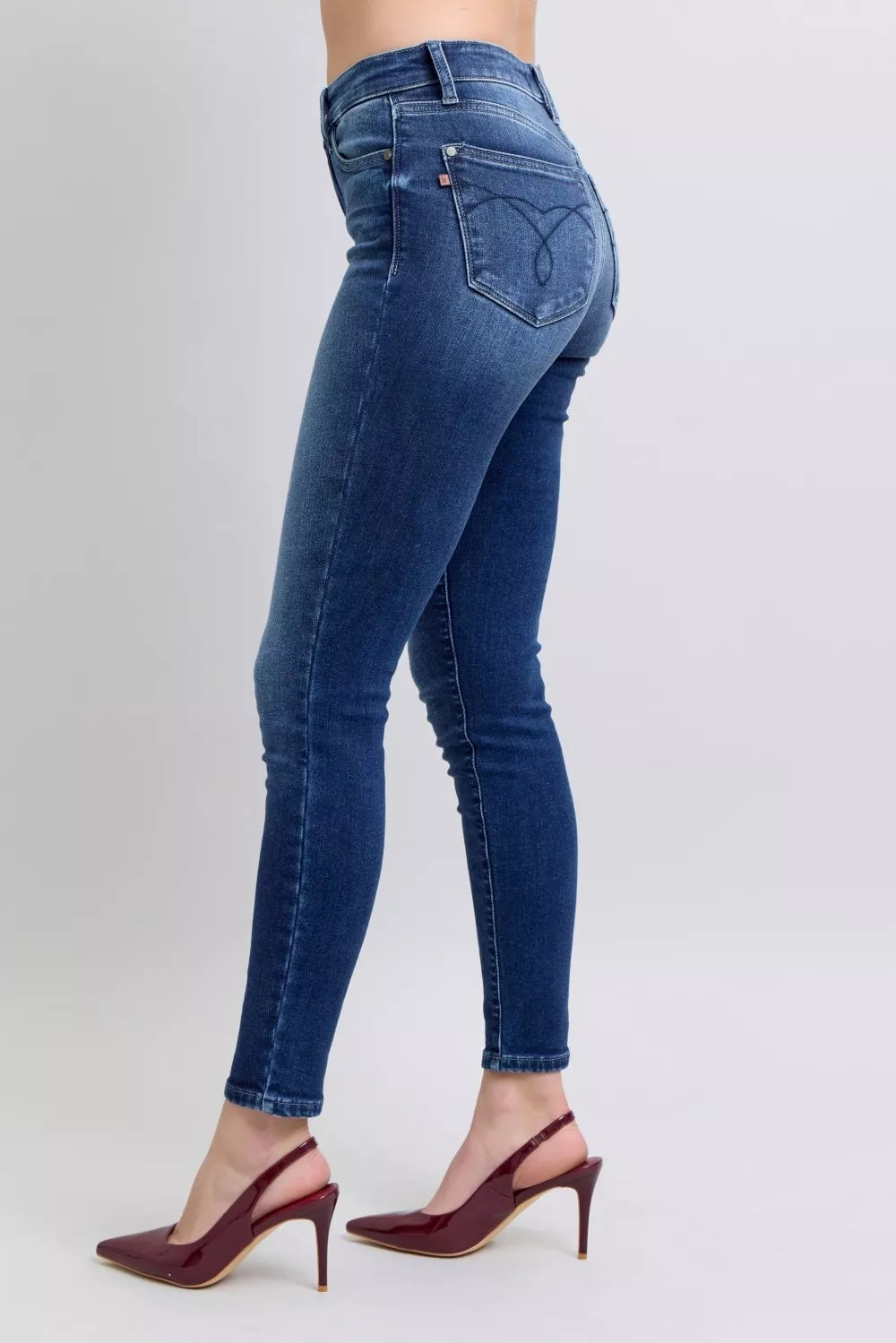 Judy Blue Full Size Washed Thermal Skinny Jeans