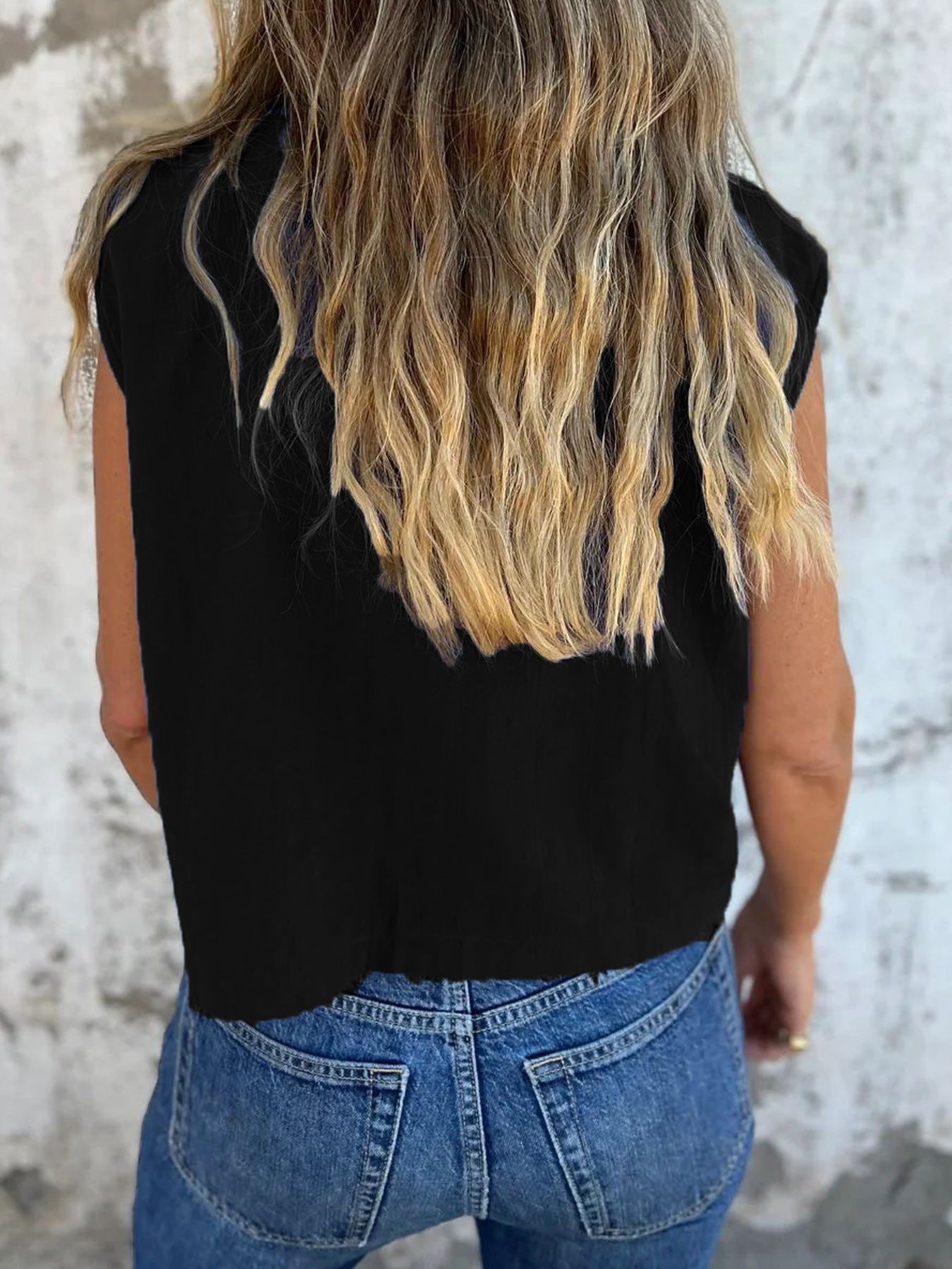 Women's Button Down Cap Sleeve Blouse