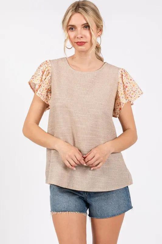 Trendsi Floral Top Women's Casual Shirt USA Shipped Soft Fabric