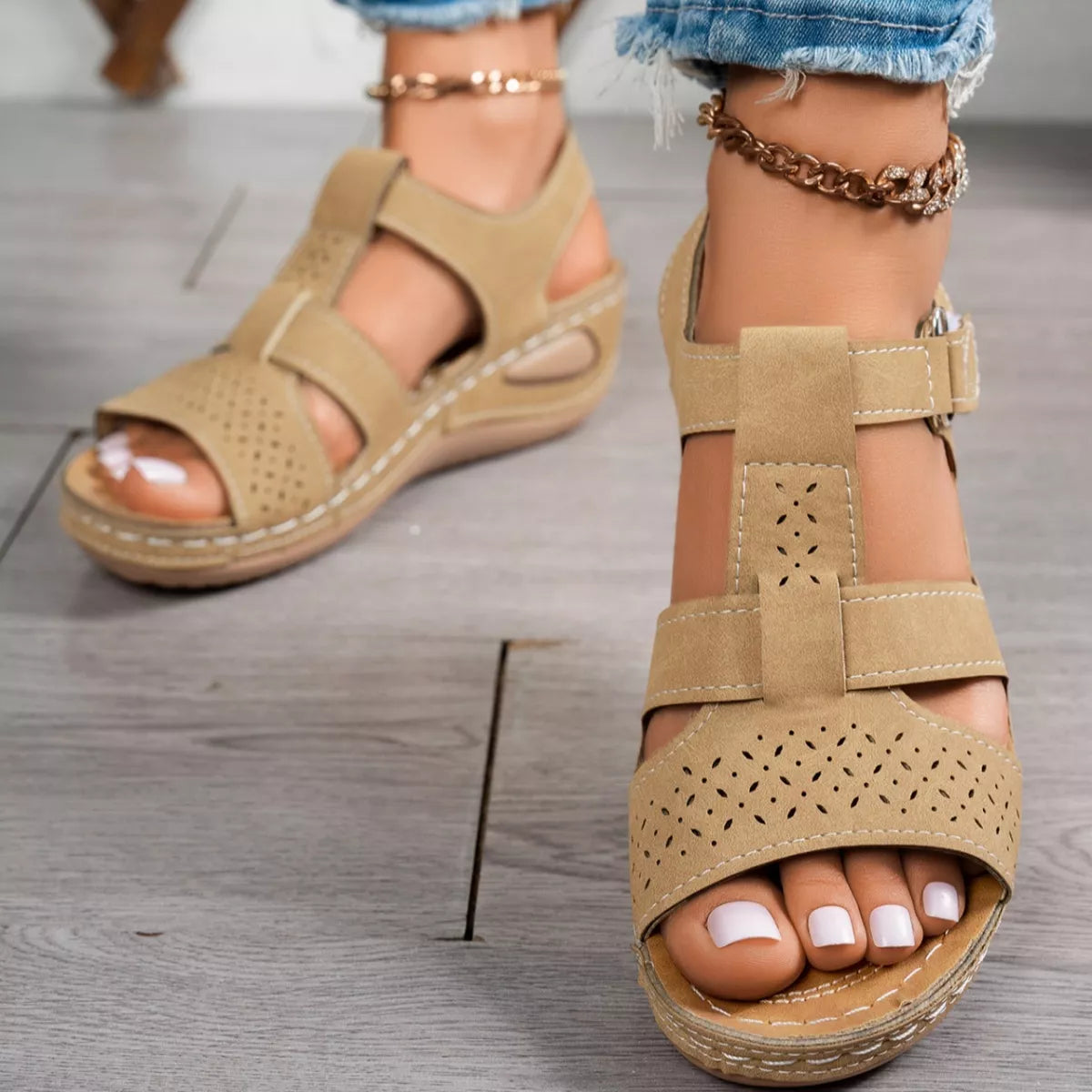 Open Toe Wedge Sandals