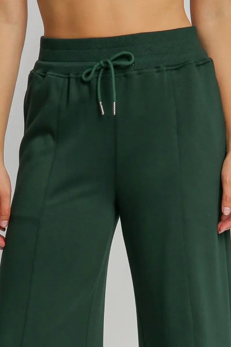 Trendsi Drawstring Wide Leg Pants Women's Casual Trousers with Pockets, Opaque