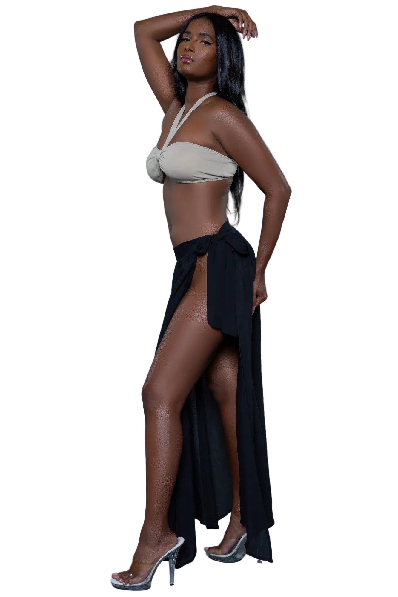 Black Cover-Up For Swimwear Skirt