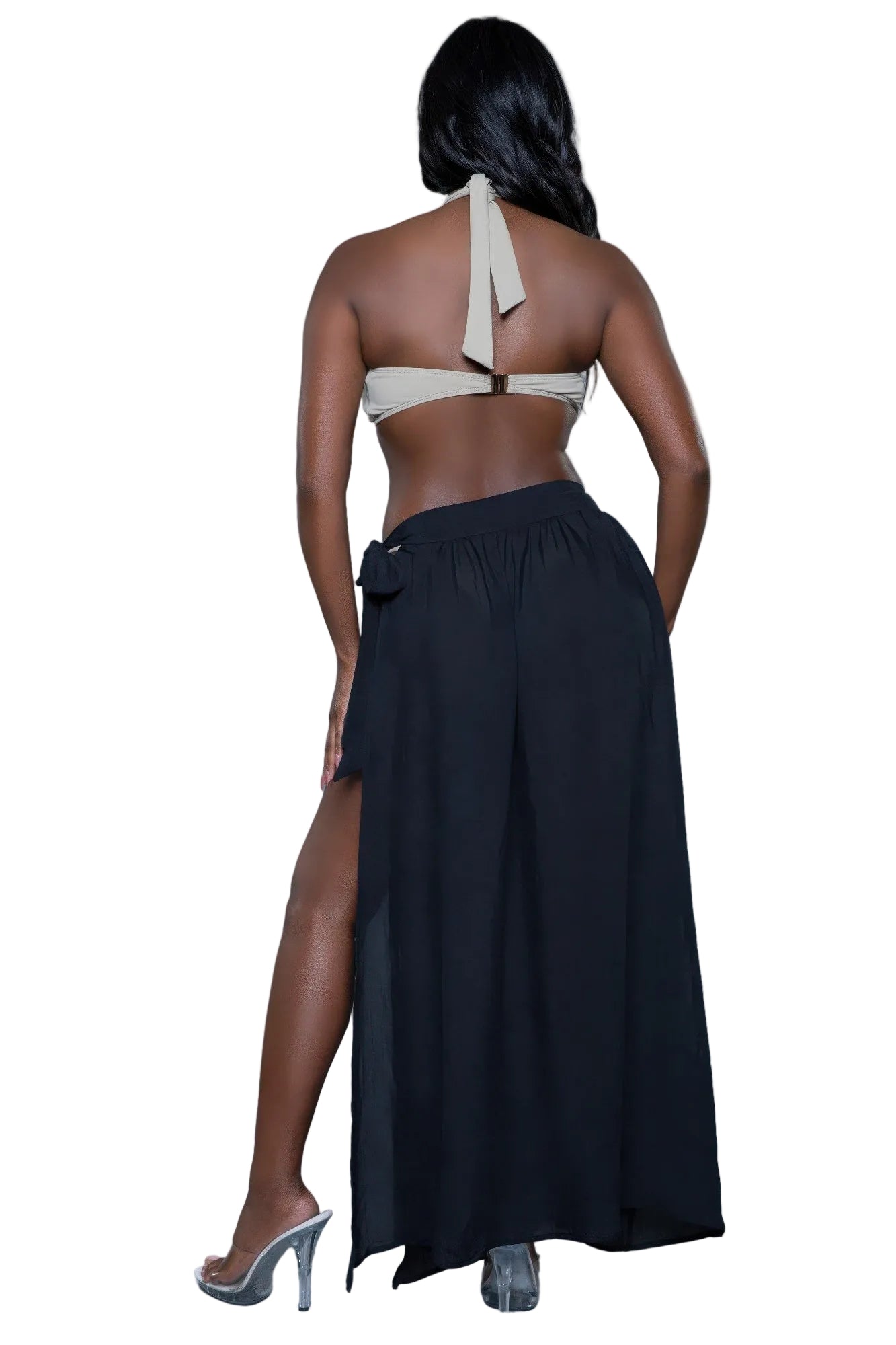 Black Cover-Up For Swimwear Skirt