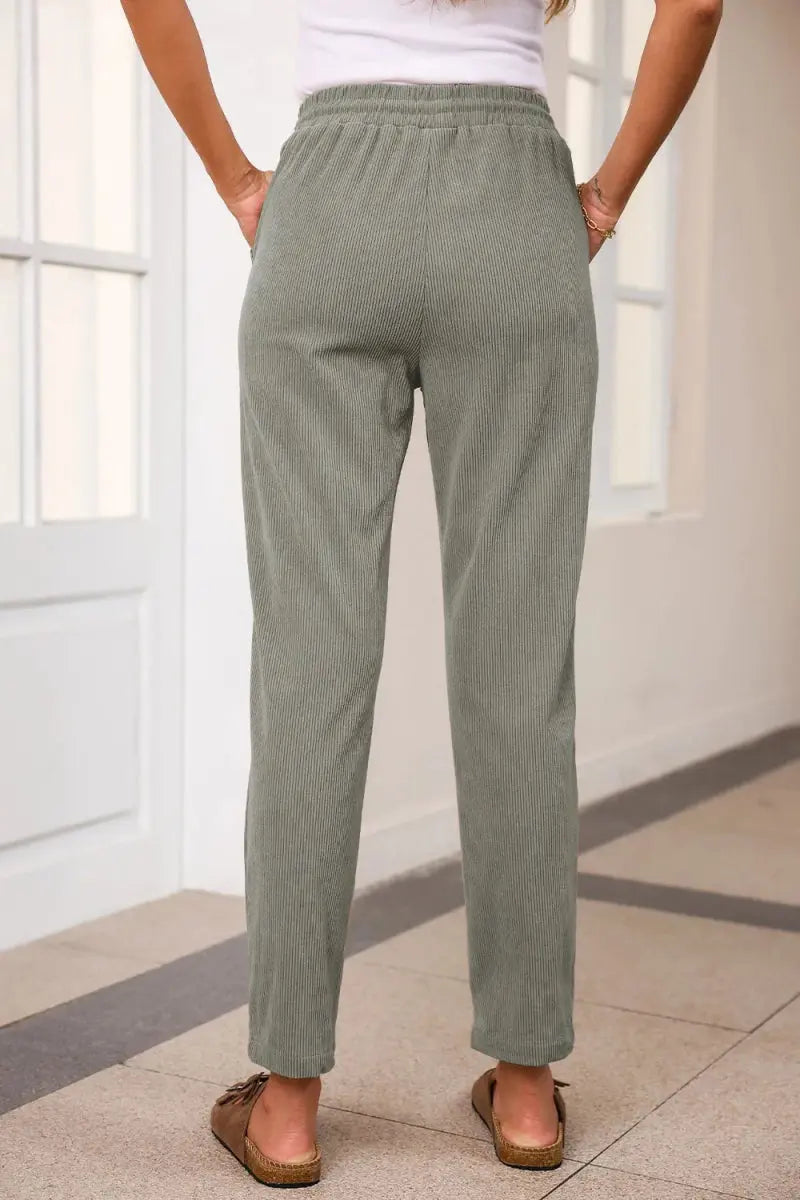 Trendsi Drawstring Pants Women's Casual Everyday Straight Leg with Pockets