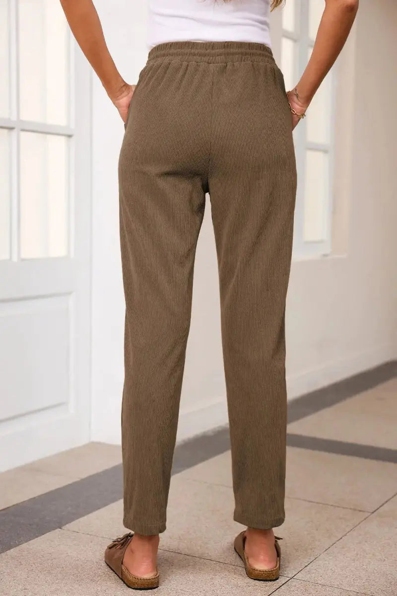 Trendsi Drawstring Pants Women's Casual Everyday Straight Leg with Pockets