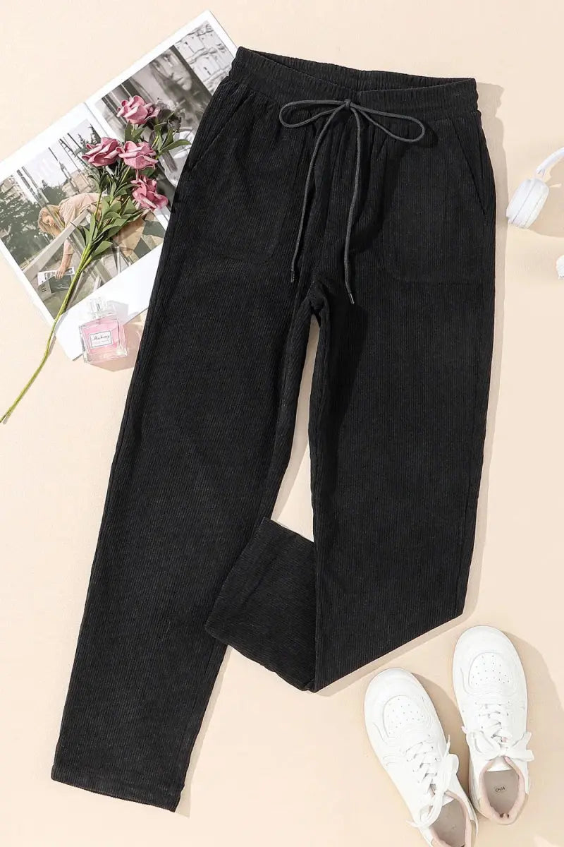 Trendsi Drawstring Pants Women's Casual Everyday Straight Leg with Pockets