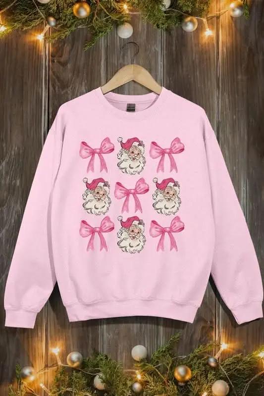 Pink Christmas Fleece Sweatshirt | Color Bear