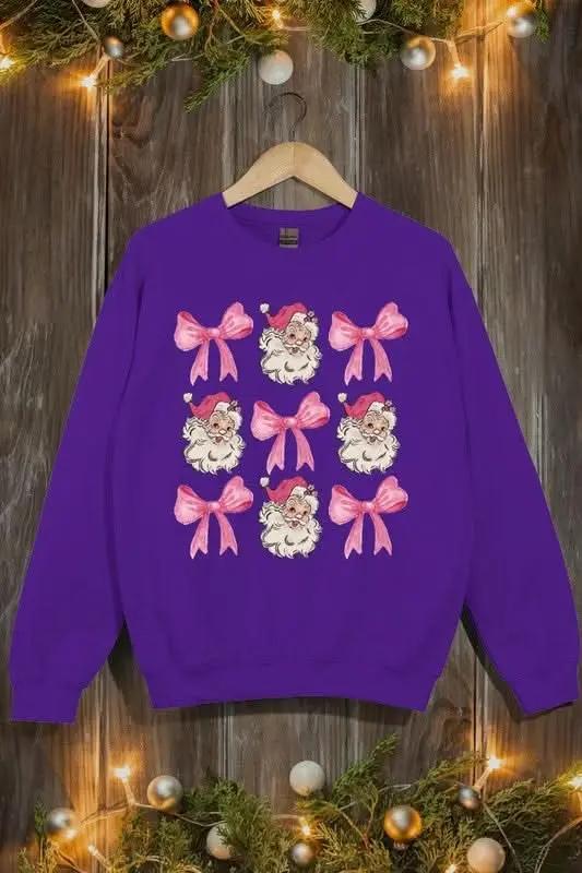 Pink Christmas Fleece Sweatshirt | Color Bear