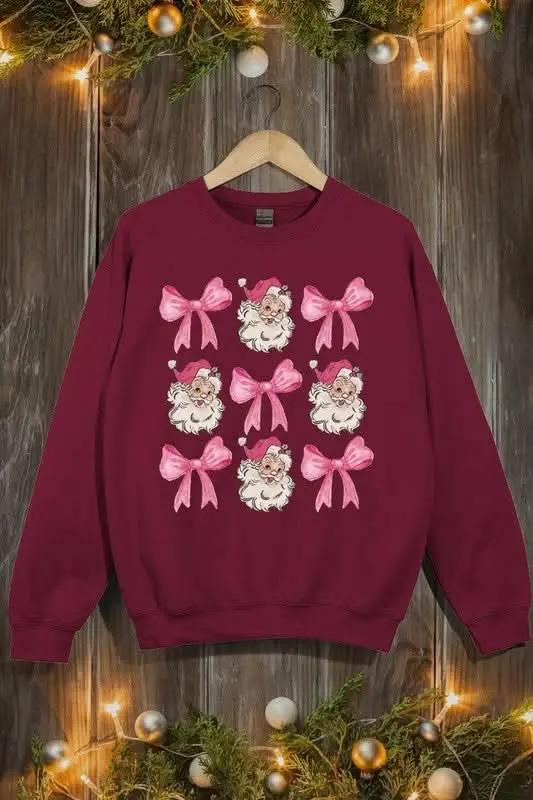 Pink Christmas Fleece Sweatshirt | Color Bear