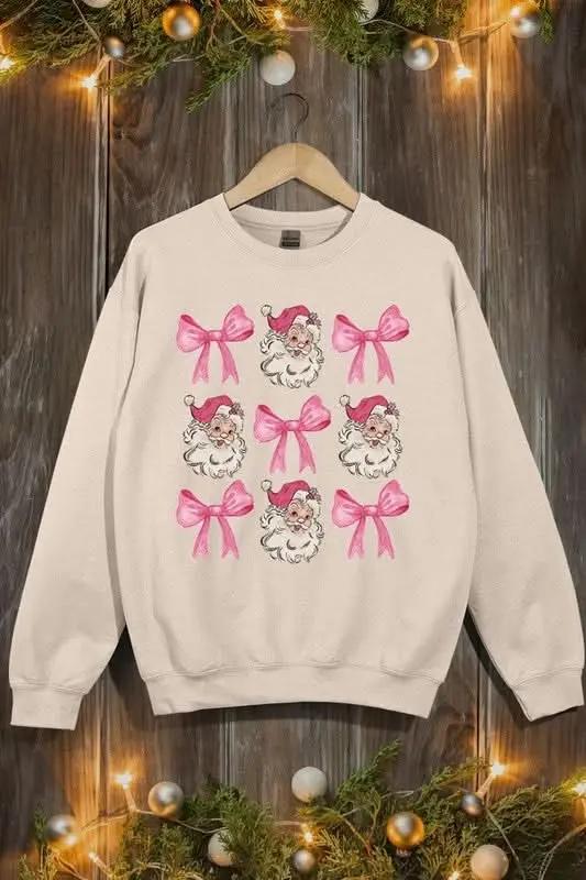 Pink Christmas Fleece Sweatshirt | Color Bear