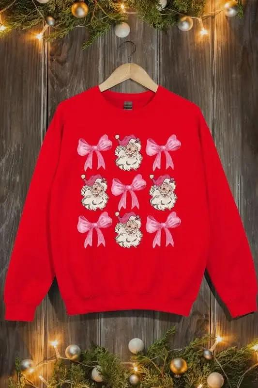 Pink Christmas Fleece Sweatshirt | Color Bear